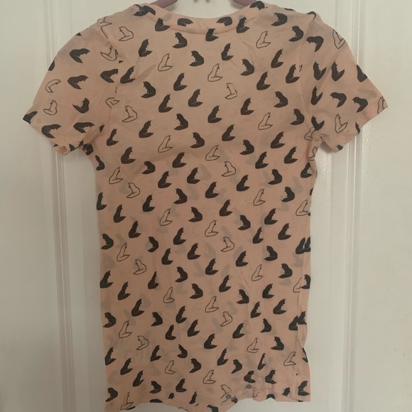 Urban Outfitters Pink Cat Print Tee - Picture 2 of 2